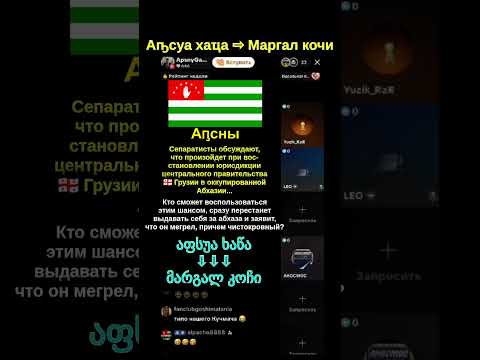 Аҧсуа хаҵа ⇨ Маргал кочи ● Сепаратисты обсуждают, кто и когда перестанет выдавать себя за абхаза...