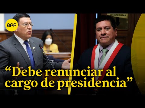 Luis Aragón sostiene que Alejandro Soto debe renunciar al cargo de presidente del Congreso