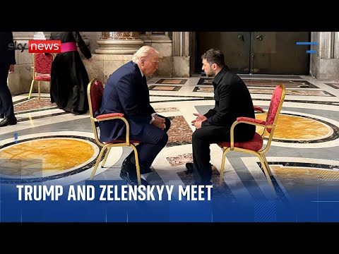 Donald Trump and Volodymyr Zelenskyy meet in St Peter's Basilica