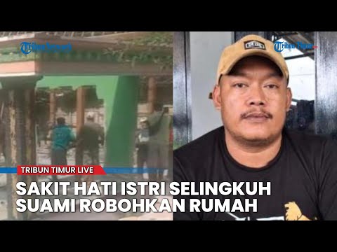 🔴Viral Sakit Hati Istri Selingkuh, Suami di Sragen Robohkan Rumah Pakai Backhoe