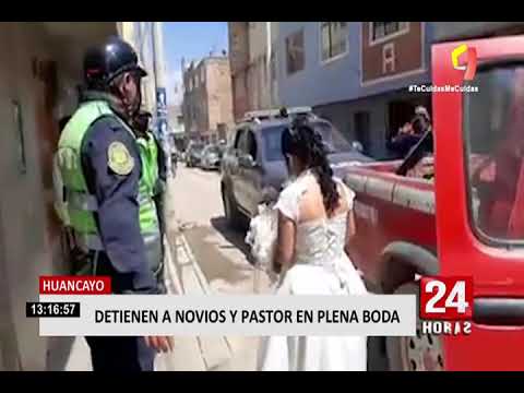 Huancayo: policía interviene boda que se celebraba pese a prohibición