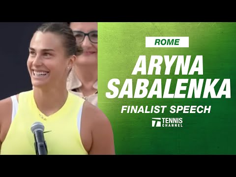 Aryna Sabalenka's Rome Finalist Speech | 2024 Rome Final