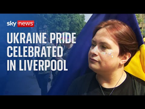 Ukraine War: Kviv Pride celebrated by thousands marching in Liverpool