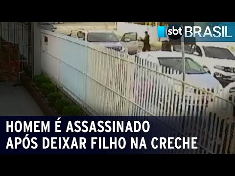 Homem é executado após deixar filho na escola em SC | SBT Brasil (04/03/24)