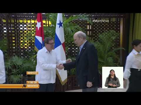 Presidente de Cuba recibe a la canciller de Panamá