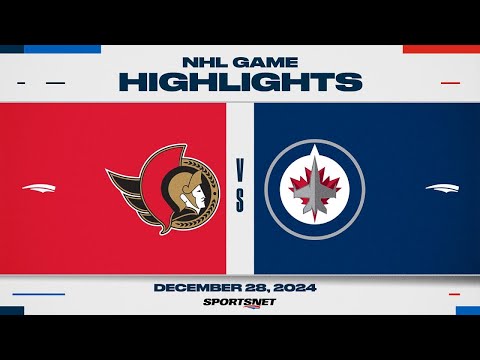 NHL Highlights | Senators vs. Jets - December 28, 2024