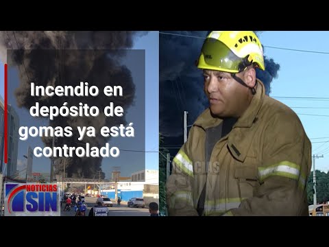 Incendio en depósito de gomas ya está controlado