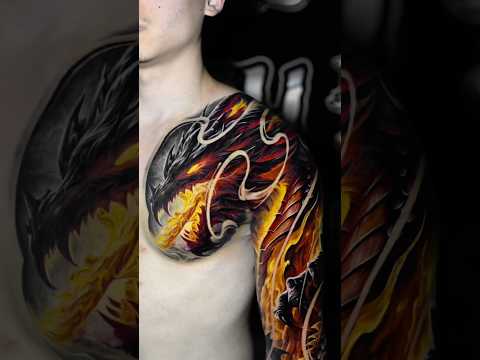 FIERY DRAGON • REALISTIC TATTOO • BLOODLINE TATTOO