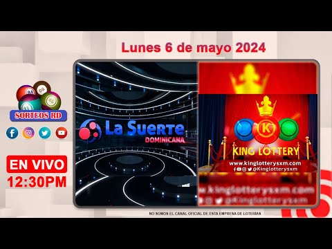 La Suerte Dominicana y King Lottery en Vivo  ?Lunes 6 de mayo 2024  – 12:30PM