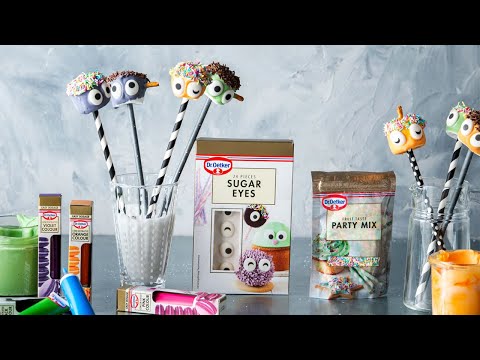 Monster Marshmallows - Sjove Skumfidus Popcakes | Kreahjørnet