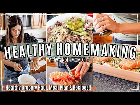 HEALHTY GROCERY HAUL & MEAL PREP AS A SINGLE MOM OF 3 :: WEEKLY MEAL PLAN & TIPS