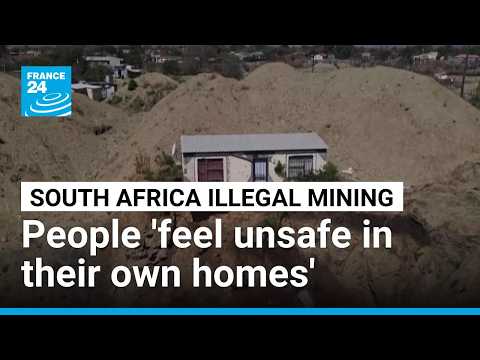 違法採掘がヨハネスブルクの住宅地を荒廃させる