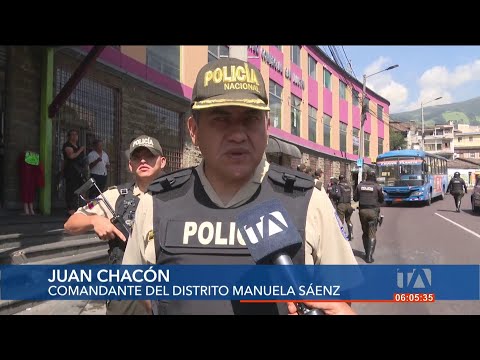 Ha disminuido en un 35% el delito de arranche y robo en La Marín, centro de Quito