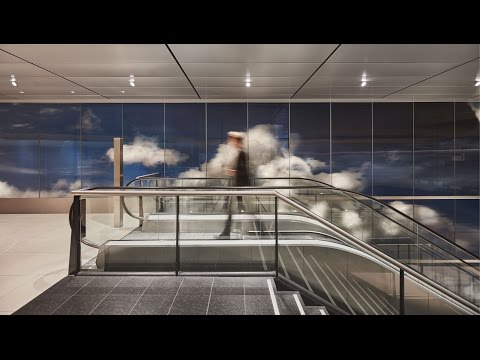 Daan Roosegaarde covers airport wall in clouds for Beyond installation