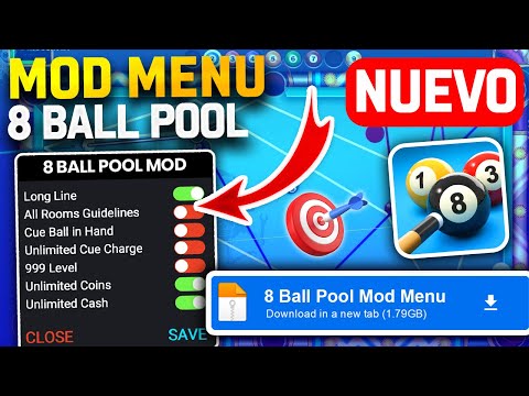 🔴 NUEVO 8 Ball Pool MOD Menu – Líneas Largas, Max Power, Dinero Ilimitado 🎱 8 Ball Pool Hack 2025