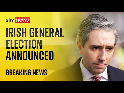 Irish prime minister announces a date for general election