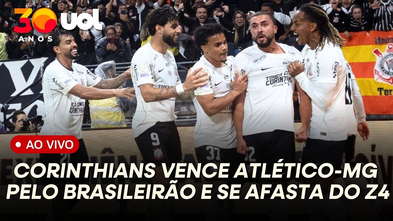 CORINTHIANS VENCE ATLÉTICO-MG E SE AFASTA DA ZONA DE REBAIXAMENTO DO BRASILEIRÃO; ZAKARIA MARCA
