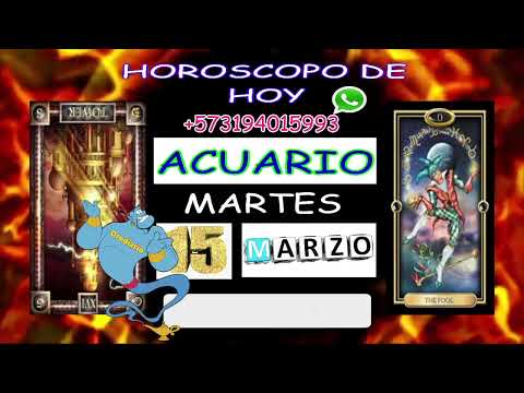Horóscopo Diario - Acuario - 15 de Marzo de 2022  Numeros para hoy 1543    ACUARIO HOY