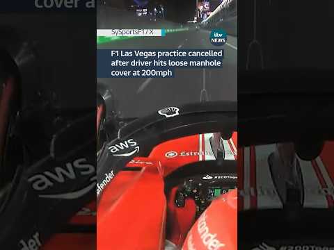 Loose manhole cover leaves Las Vegas F1 organisers red faced #itvnews #news #F1 #lasvegas