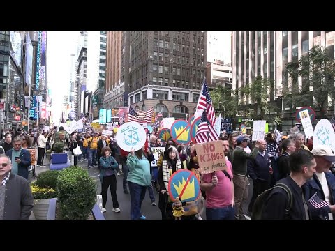 Thousands march for anti-Trump 'No Kings' rally in New York | AFP