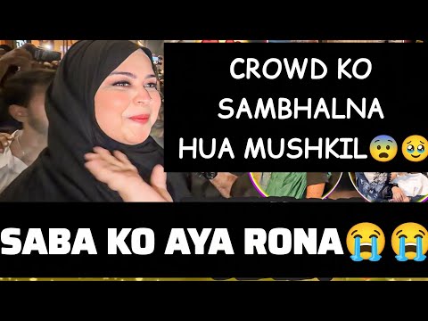 Massive Crowd At Saba Ibrahim Delhi Restaurant| Saba Crying Out Emotionally 🥹😭😭