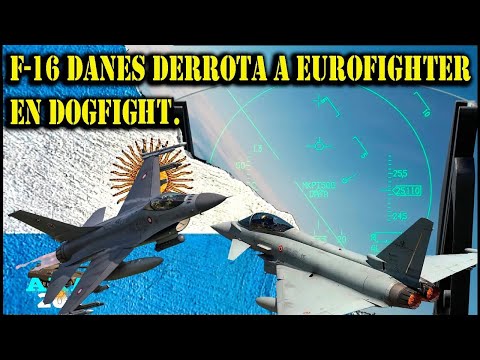 F-16 vs TYPHOON: EL AVION DANES LO DERROTA EN DOGFIGHT.