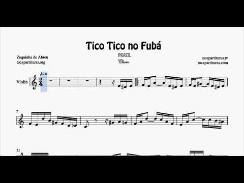 Tico Tico No Fuba Sheet Music for Violin A Minor A Major Zequinha de Abreu Popular Jazz