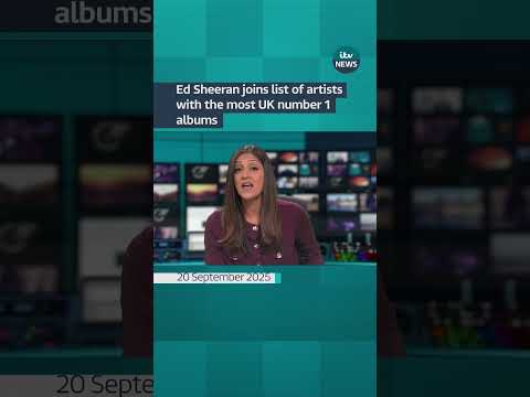 Ed Sheeran has scored his ninth number one album with Play #itvnews #edsheeran #music