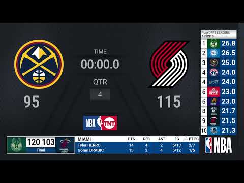 Nuggets @ Trail Blazers | NBA Playoffs on TNT Live Scoreboard