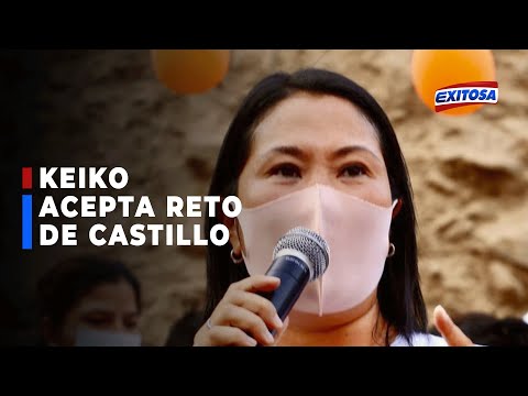?? Keiko Fujimori aceptó el reto de su contendor, Pedro Castillo, para debatir en penal.