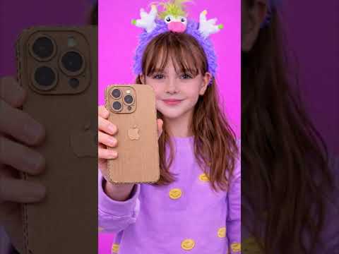 Slime vs. ice vs. Candy vs. Cardboard vs. Real Phone #funny #shorts by Arina Sun UA