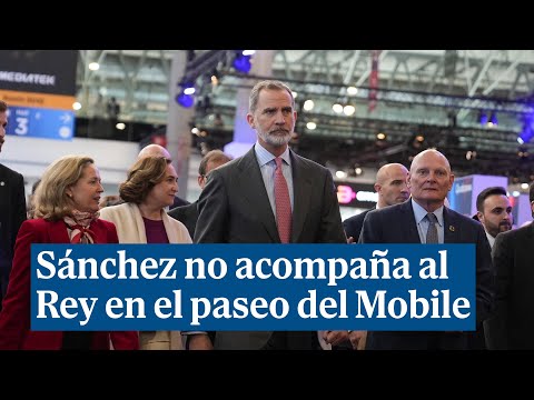 Sánchez se ausenta del tradicional recorrido con el Rey Felipe VI en el Mobile World Congress