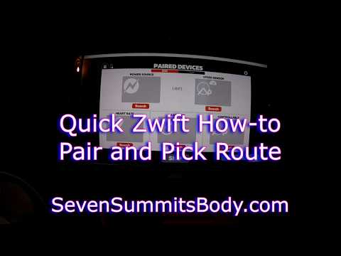 Zwift Quick How-To - Pair and Select Route