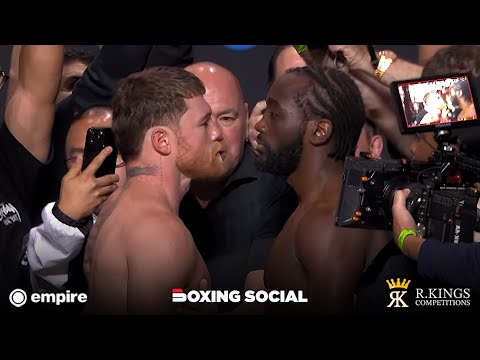 INTENSE FINAL FACE OFF! CANELO & CRAWFORD LETHAL STARE DOWN AT WEIGH-IN