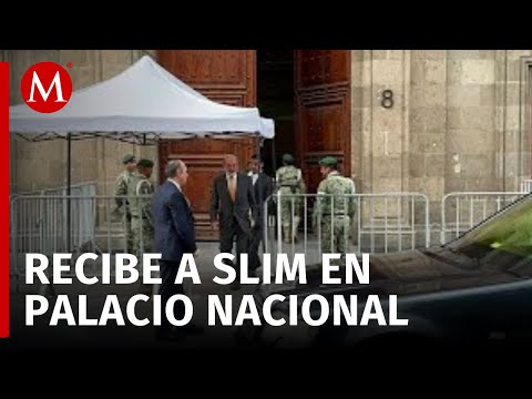 AMLO y Carlos Slim se reúnen en Palacio Nacional