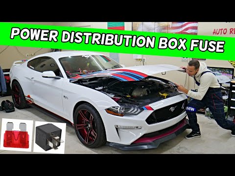 FORD MUSTANG POWER DISTRIBUTION BOX FUSE LOCATION 2015 2016 2017 2018 2019 2020 2021 2022 2023