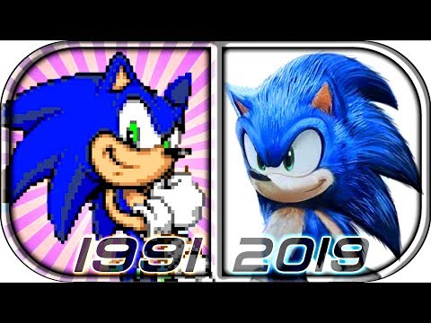 EVOLUTION of SONIC in Video Games ⚡ (1991-2019) Sonic The Hedgehog fixed (2019) funny dance scene