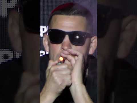 Nate diaz lights up on stage after fan gives (420) birthday gift | #mma