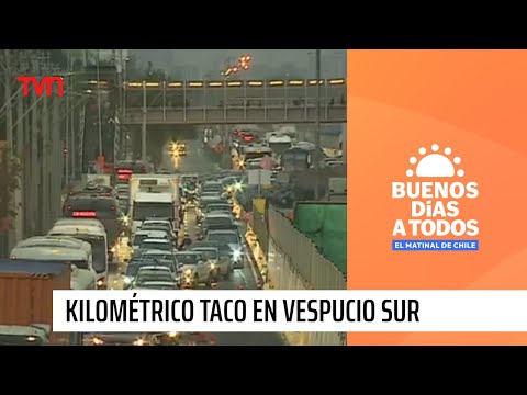 Kilométrico taco marca el inicio de este jueves en Vespucio Sur de Peñalolén | Buenos días a todos