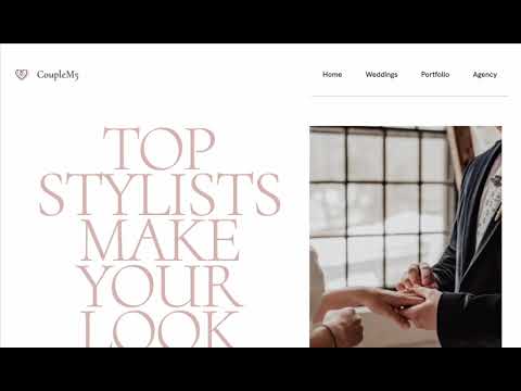 Weddings Website Builder, Wedding Photographers Website Template
