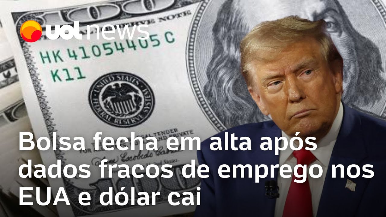 Bolsa atinge recorde após dados fracos de emprego nos EUA; dólar cai