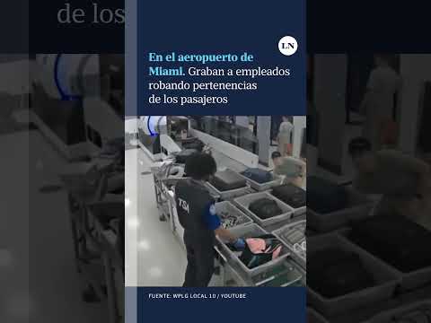 Grabaron a empleados del aeropuerto de Miami robando pertenencias de los pasajeros