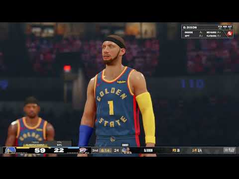 NBA 2K25 - 48 PTS 🔥 - WARRIORS vs THUNDER | 1st Half | Gameplay |My LEAGUE| DJ DIXON PG#11 #warriors