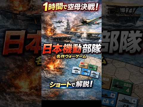 【1時間で空母決戰】名作ウォーゲーム『日本機動部隊』を60秒で解説!