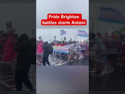 Pride Brighton battles storm Antoni