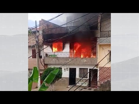 Pérdida total de casa por incendio en Bello - Teleantioquia Noticias
