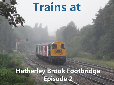 Trains at Hatherley Brook footbridge 2