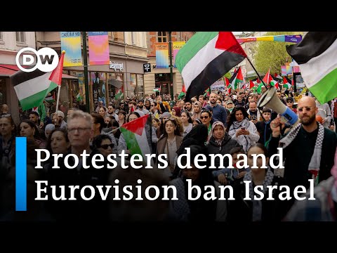 Eurovision: Thousands of pro-Palestinian demonstrators march through Malmö | DW News