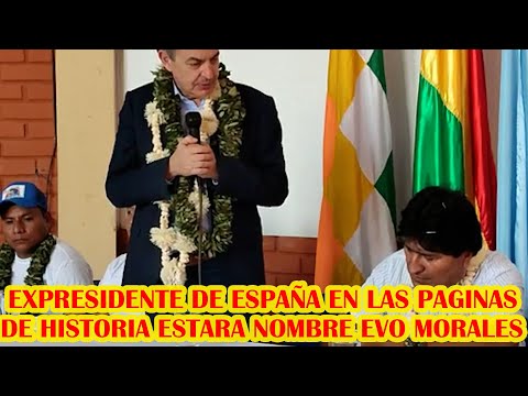 EVO MORALES CON SU TRABAJO ESCRIBIO EN LAS PAGINAS DE LA HISTORIA DE BOLIVIA SU NOMBRE..
