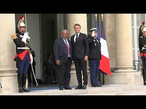 Macron welcomes Vanuatu prime minister to Elysee Palace | AFP
